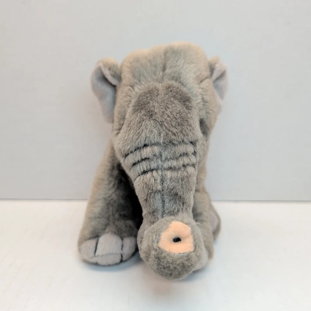 Wild Republic Elephant Plush Grey Stuffed Animal K&M International 8 Inch